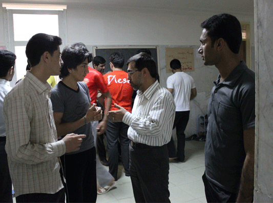 بازدید رییس دانشکده از خوابگاه برادران