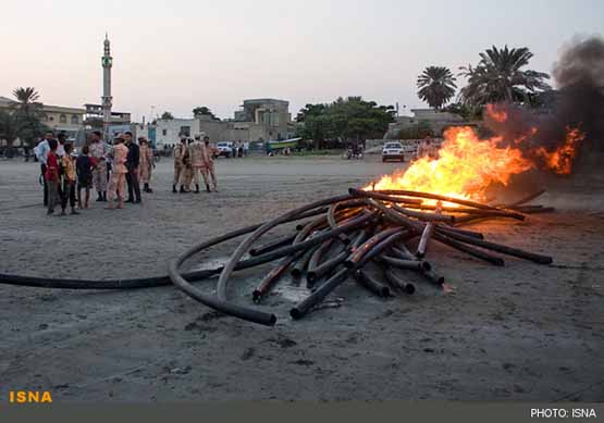 قاچاق سوخت از گچین به آن طرف آب
