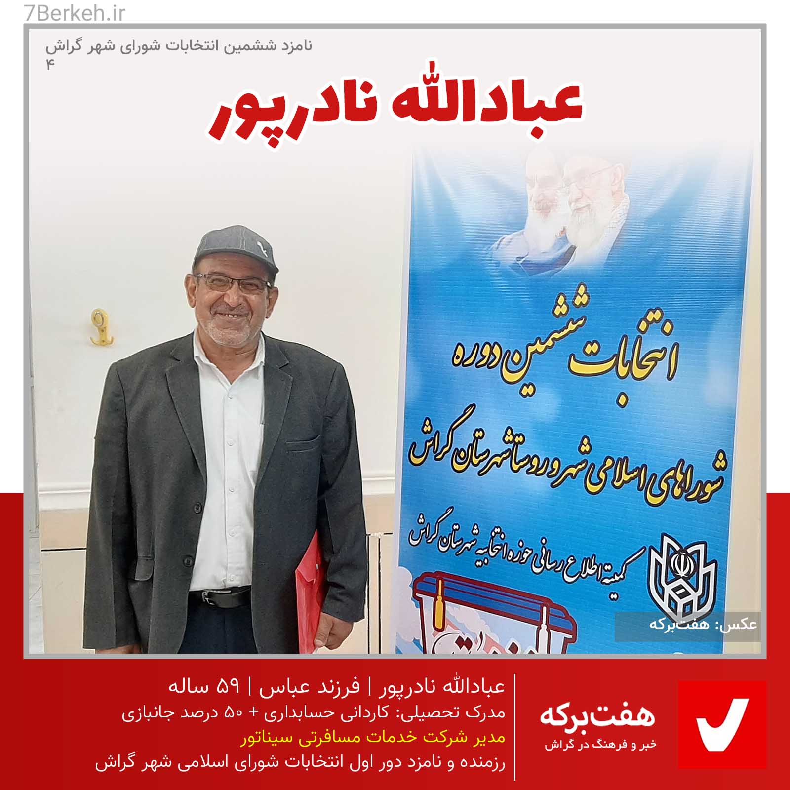 ثبت‌نام شوراششم: عبادالله نادپور حضور دوباره بعد از ۲۲ سال / انصراف داد