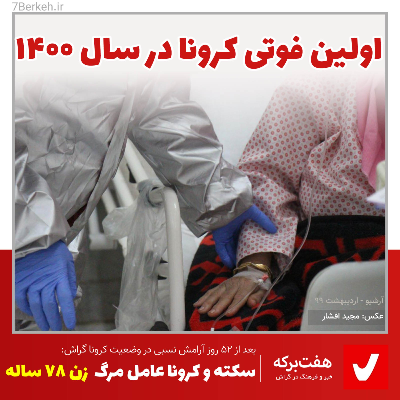 Corona - Marg اولین فوتی کرونا در سال ۱۴۰۰