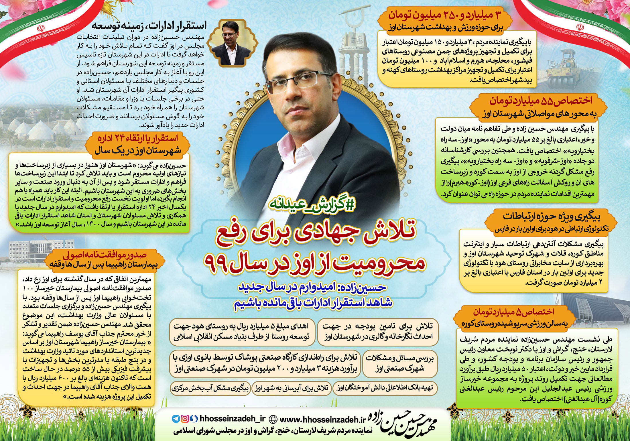 نماینده در سال ۹۹ برای اوز چه کرد؟