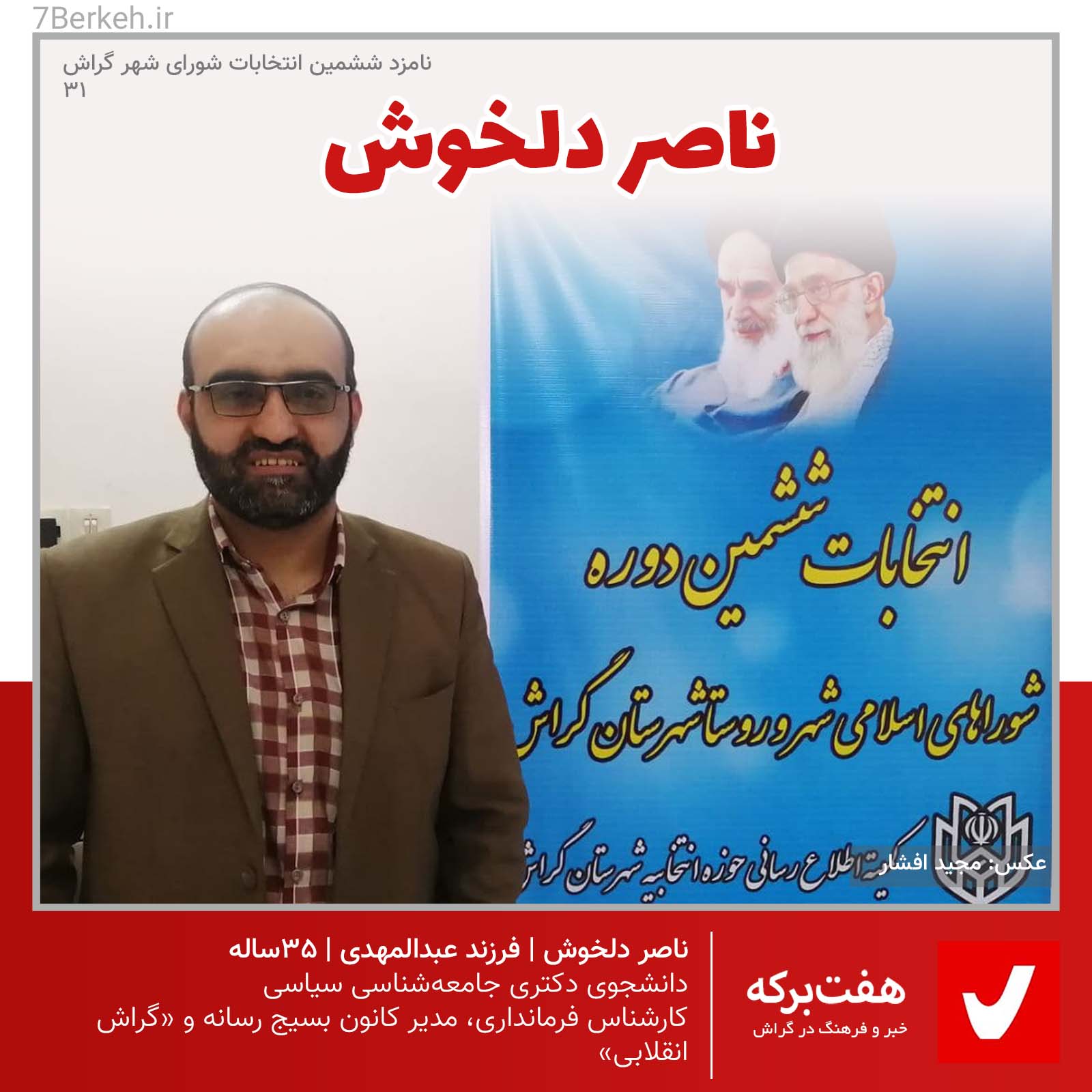 Naser Delkhosh 02 شوراششم: ناصر دلخوش از نامزدی مجلس به نامزدی شورا