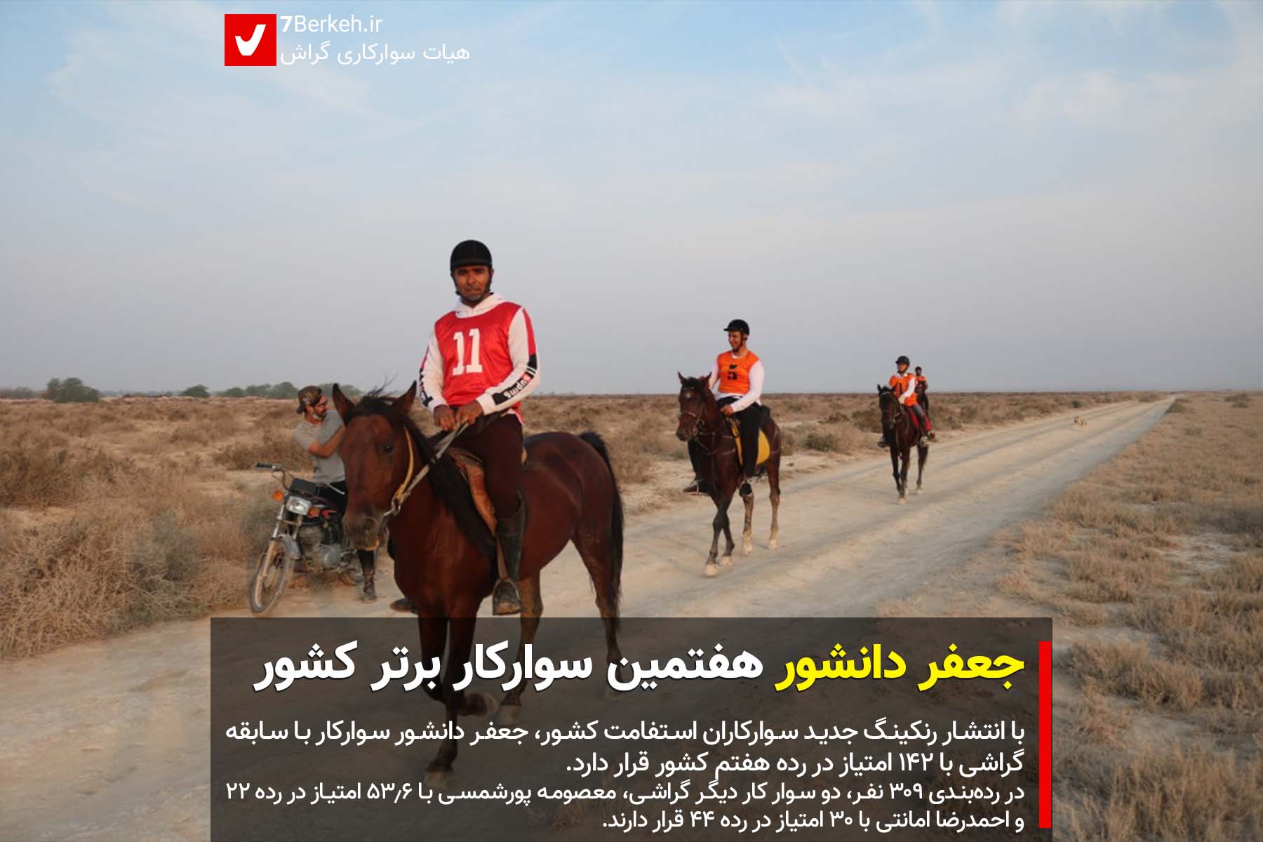 «دانشور» هفتمین سوارکار برتر کشور