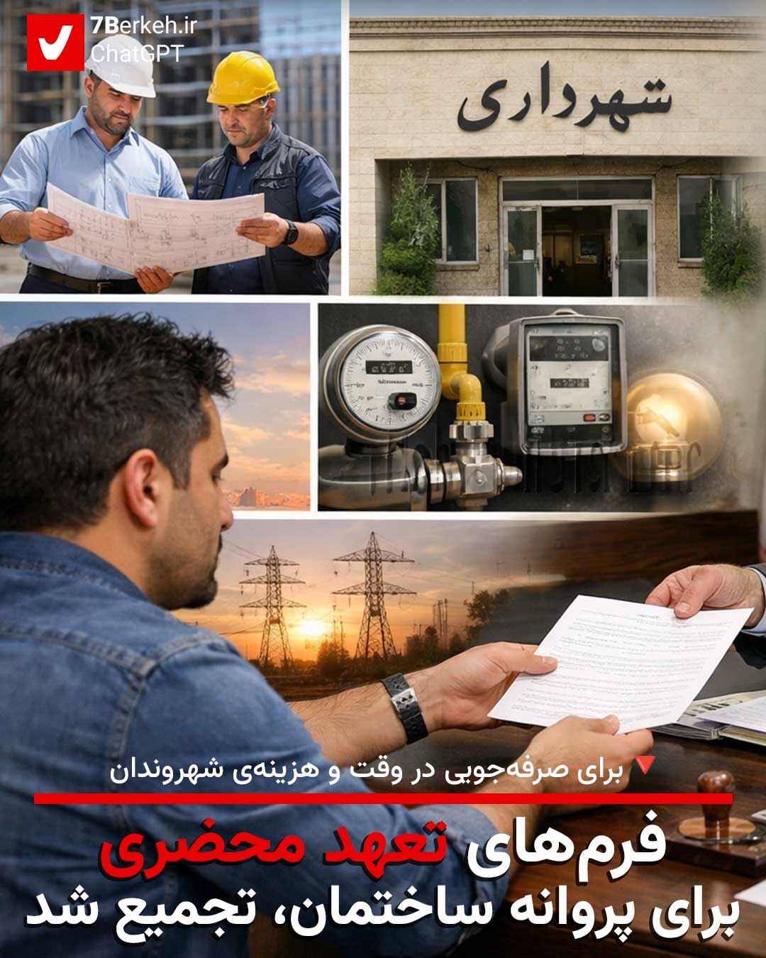 فرم‌های تعهد محضری برای پروانه ساختمان، تجمیع شد